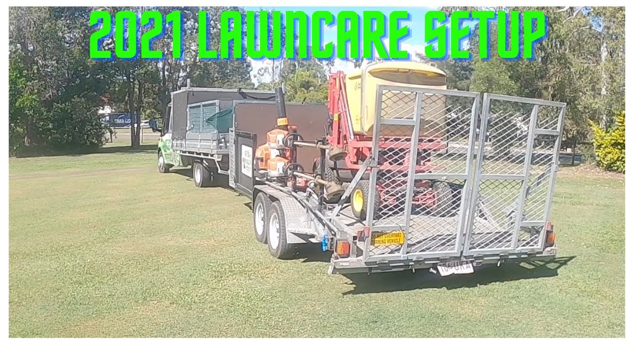 2021 Lawncare Setup lawn mower truck and trailer