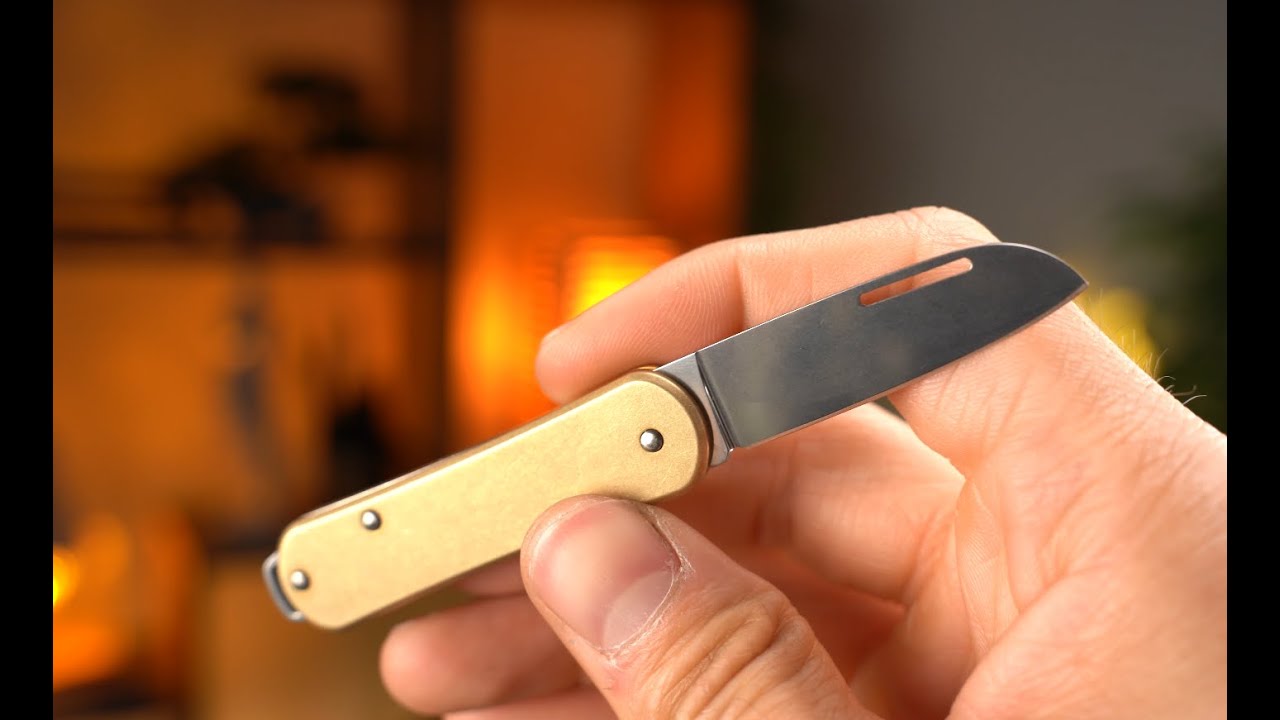Нож FOX Vulpis 45 сталь M390 рукоять латунь (FX-VP108 OT)