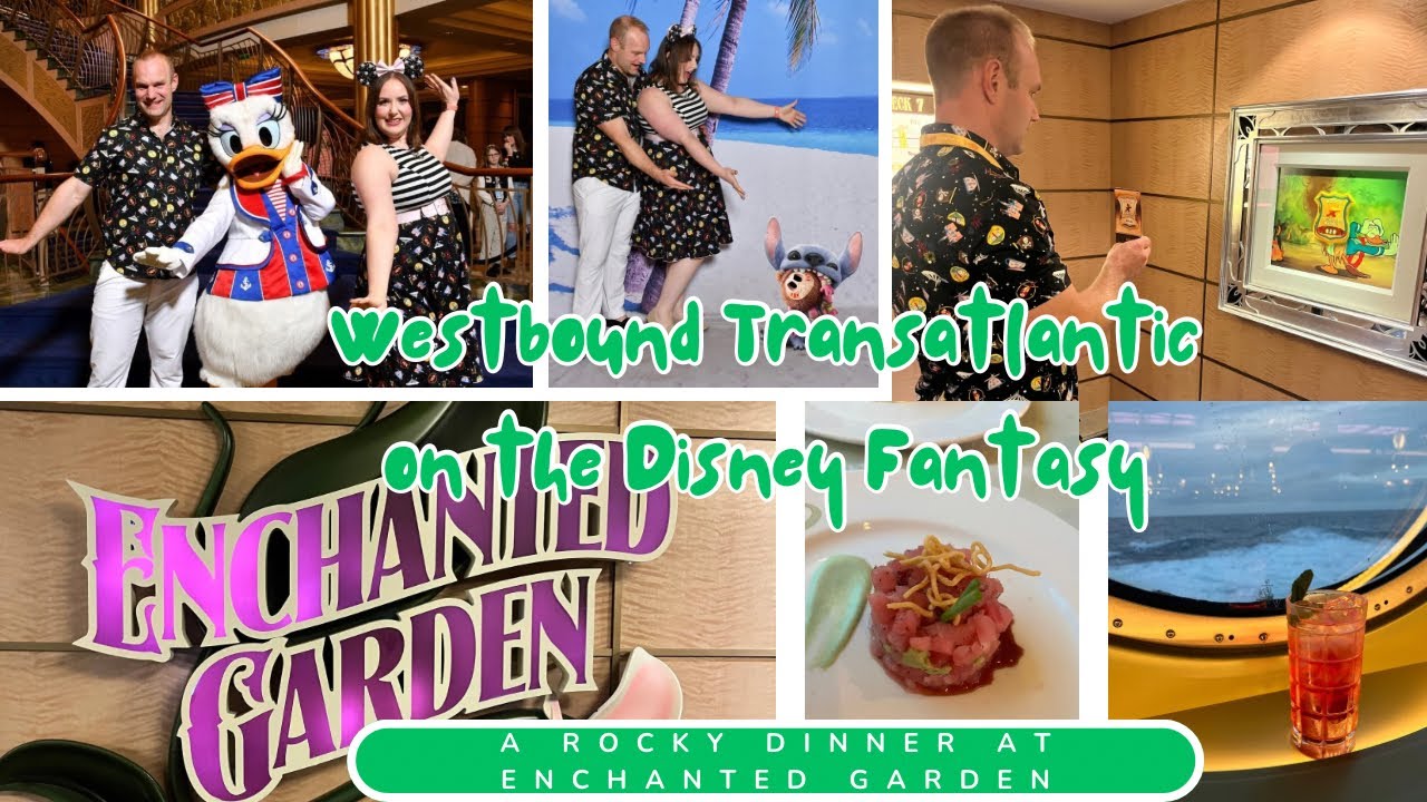 Rocky Dinner at Enchanted Garden, Character Meets & Adult Fun | Disney Fantasy Transatlantic Cruise