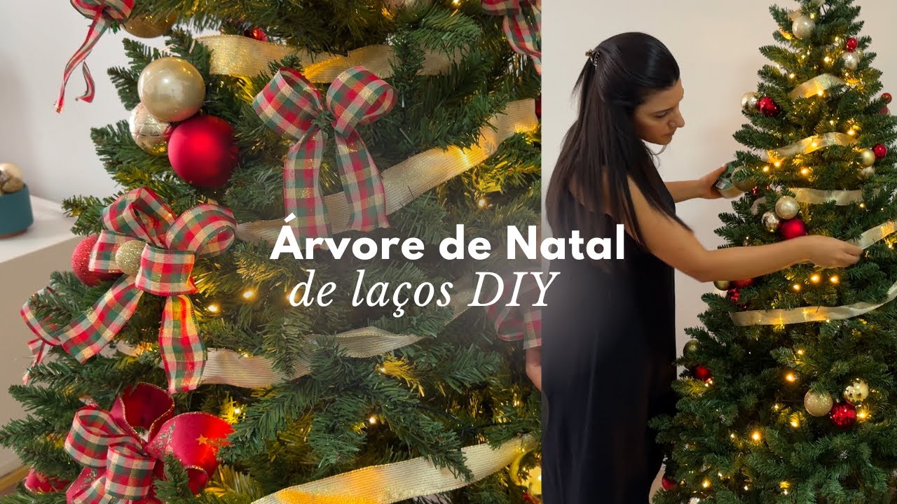 Como deixar a árvore de Natal 🎄cheia e linda GASTANDO POUCO | Minha decor simples | DIY de laços 🎀