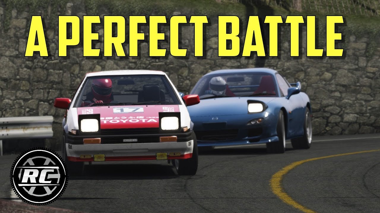 A PERFECT BATTLE at Akina Downhill ⭐ Eurobeat ⭐ RX7 FD vs AE86 - Assetto Corsa Oculus Rift gameplay