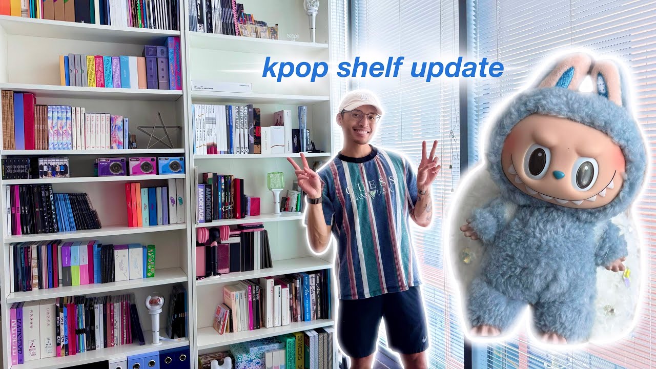 𖤓 organizing my kpop album shelf + light stick collection 𖤓
