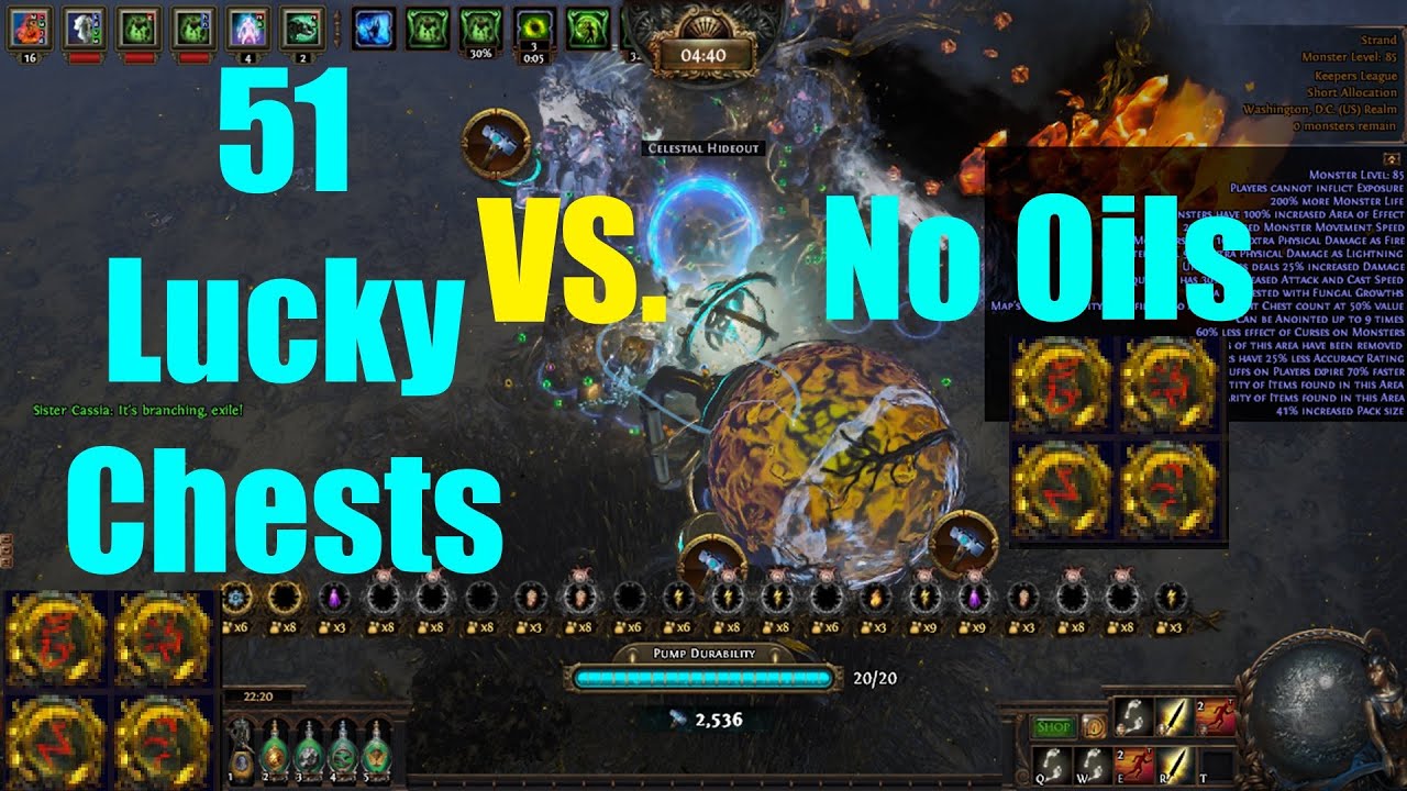 [PoE 3.27] 51 Lucky Chests VS. NONE Blight-Ravaged Maps in Keepers League (Loot Showcase) - 1364