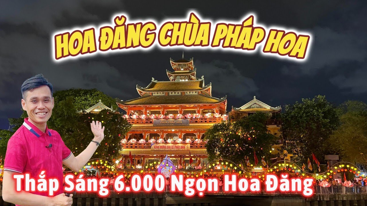Lễ Phật Đản 2025, chùa Pháp Hoa thả hơn 6.000 ngọn Hoa Đăng trên kênh Nhiêu Lộc Thị Nghè đêm 12.04
