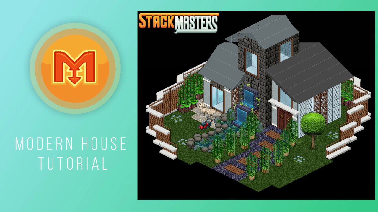 Stackmasters How to BUILD a Habbo Modern House (Tutorial)