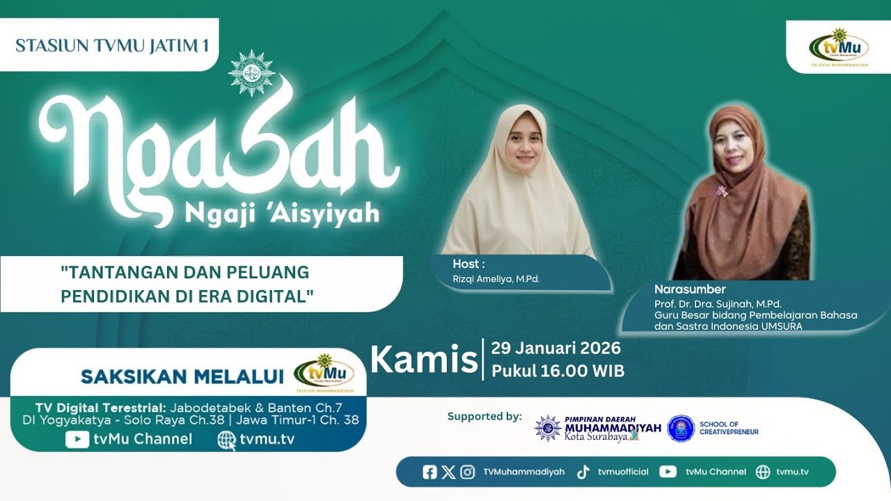 NGAJI AISYIYAH (NGASAH) | TANTANGAN DAN PELUANG PENDIDIKAN DI ERA DIGITAL