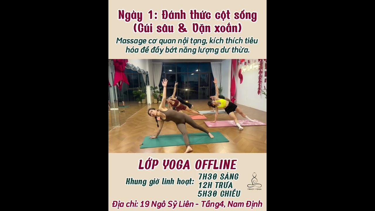 Ngày 1: Đánh thức cột sống (Cúi sâu & Vặn xoắn)