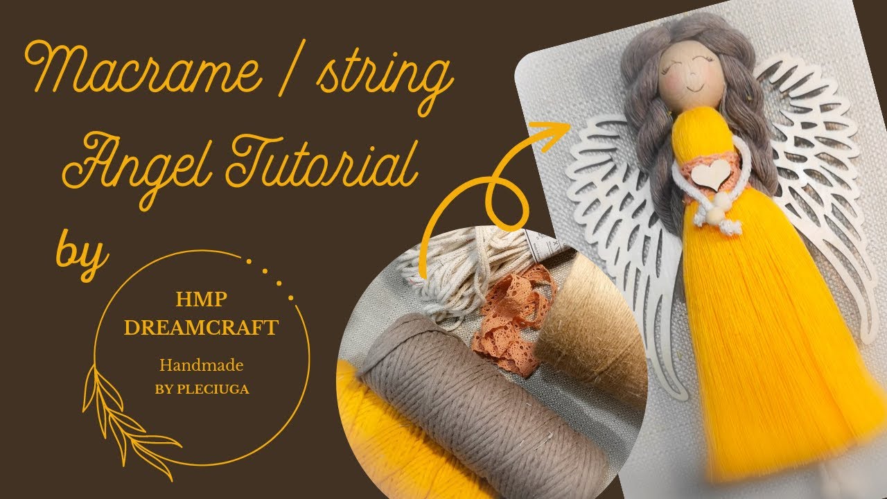 Macrame/string Angel Tutorial - sznurkowy aniołek krok po kroku