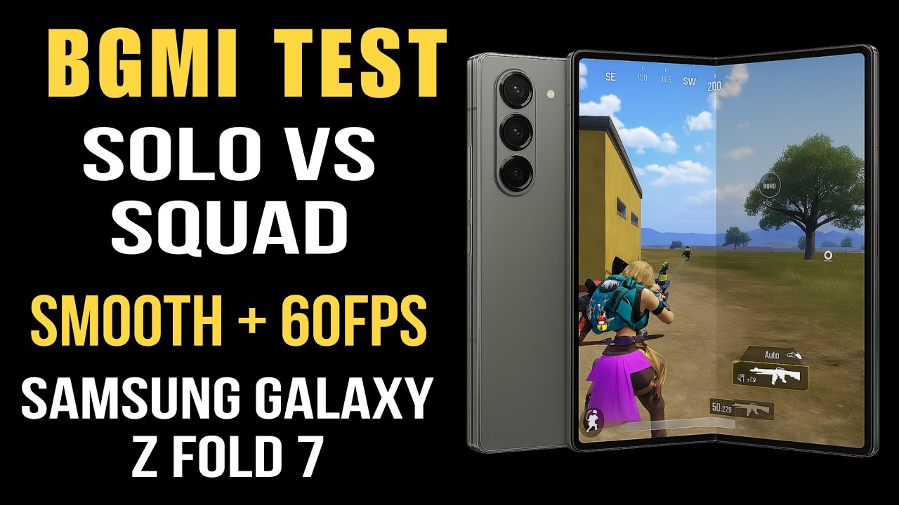 Samsung galaxy Z Fold 7 Bgmi Test Gameplay | Smooth + Extreme Solo Vs Squad | casetern