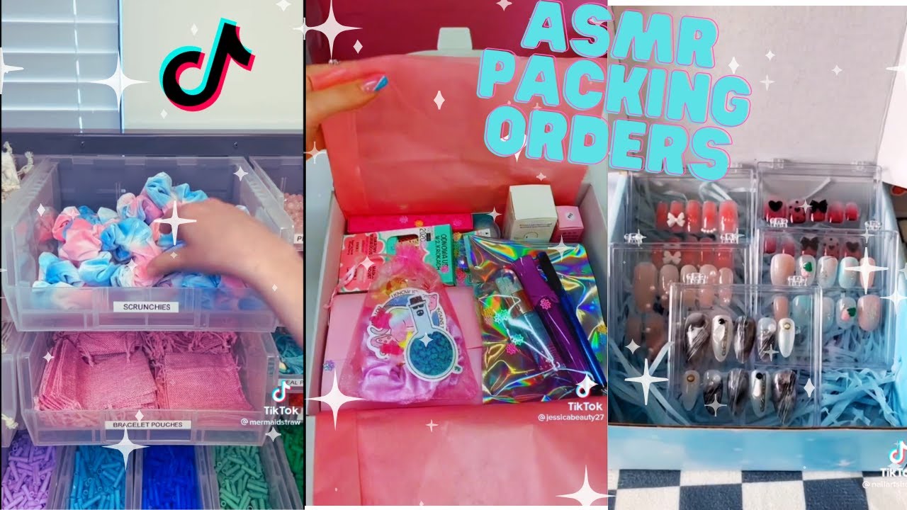 Satisfying packing orders ✨ ASMR style ✨ TikTok compilation #6 #smallbusiness #packingorders #asmr