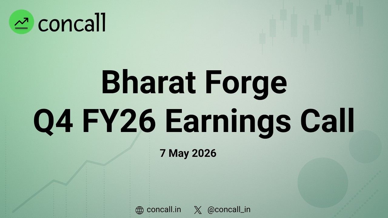 Bharat Forge Q4 FY26 Earnings Conference Call |  Concall.in