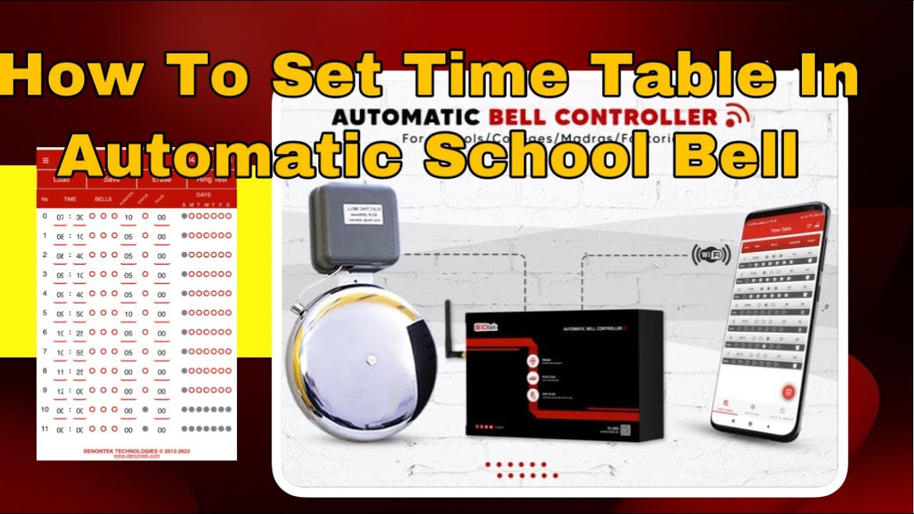 How to set time table in Automatic School bell || Automatic school bell