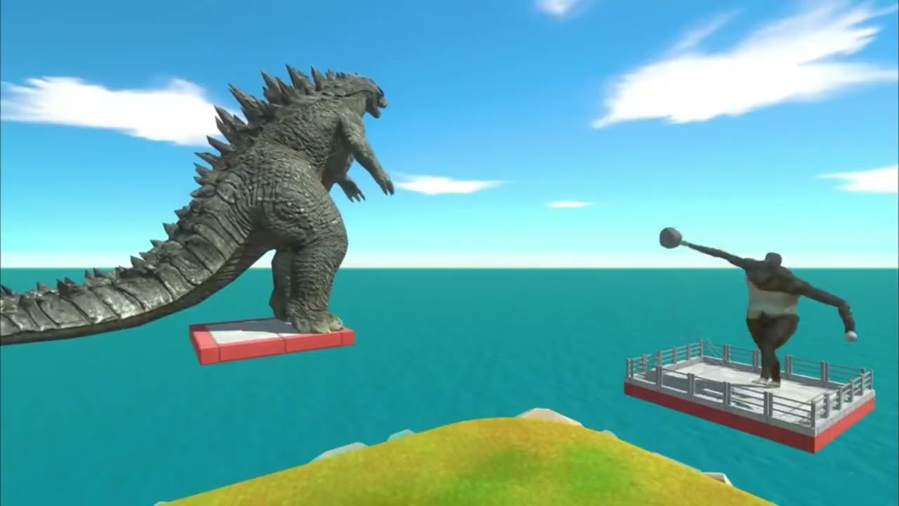 GODZILLA vs KONG on Floating Platforms – Who Falls First?