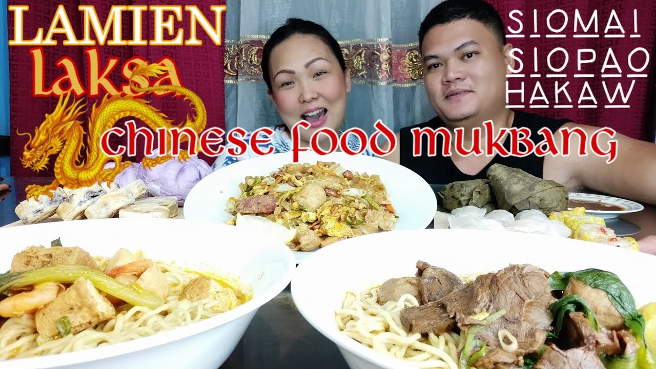 CHINESE FOOD MUKBANG FEATURING MR. UBE AND HAPCHAN LAMIEN, LAKSA, HAKAW, MACHANG