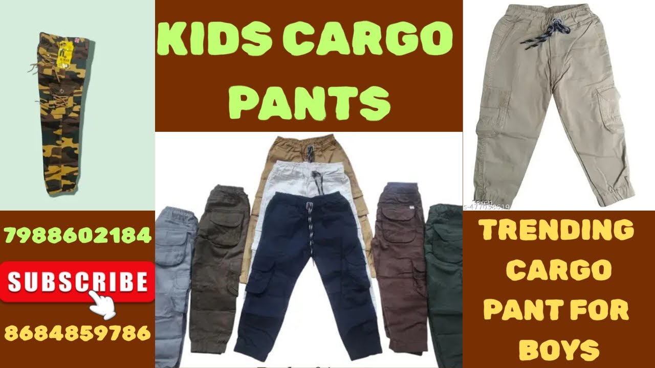 CARGO PANTS FOR KIDS 🔥 बच्चों की कार्गो जॉगर पैंट ने पूरी पानीपत की मार्केट में धूम मचा दी है।#cargo
