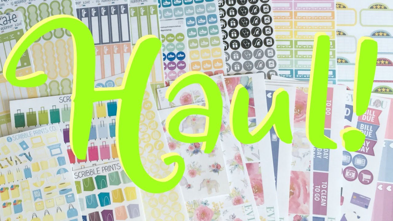 Etsy Sticker Haul (SPC, MilaPrintShop, EvieLou&co, & Plannerkate1)