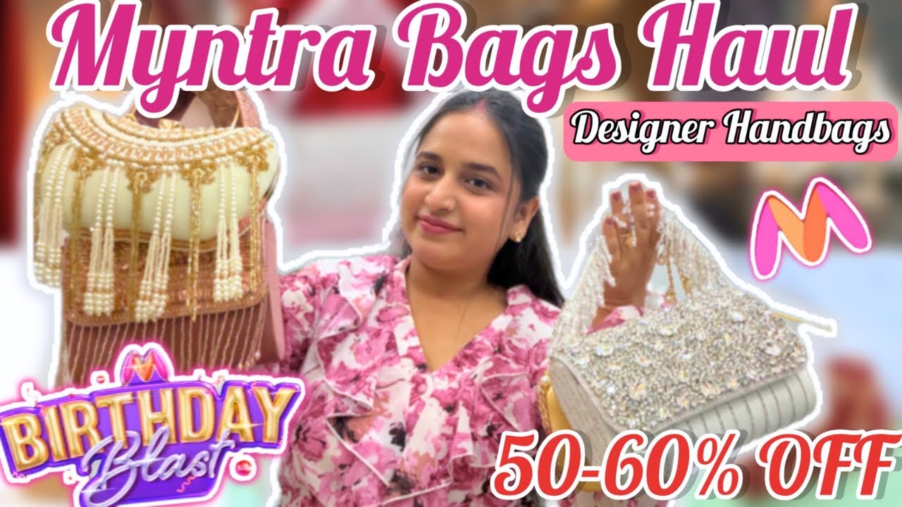 ‘Huge’ Myntra Designer Handbags Haul😍 | Party Wear Clutches Collection | 50- 60% Off