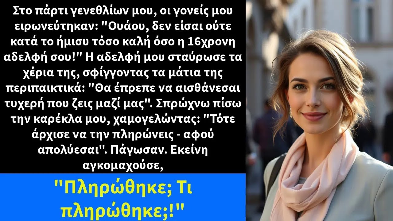 Στο πάρτι γενεθλίων μου, οι γονείς μου ειρωνεύτηκαν Ουάου, δεν είσαι ούτε κατά το ήμισυ τόσο καλή