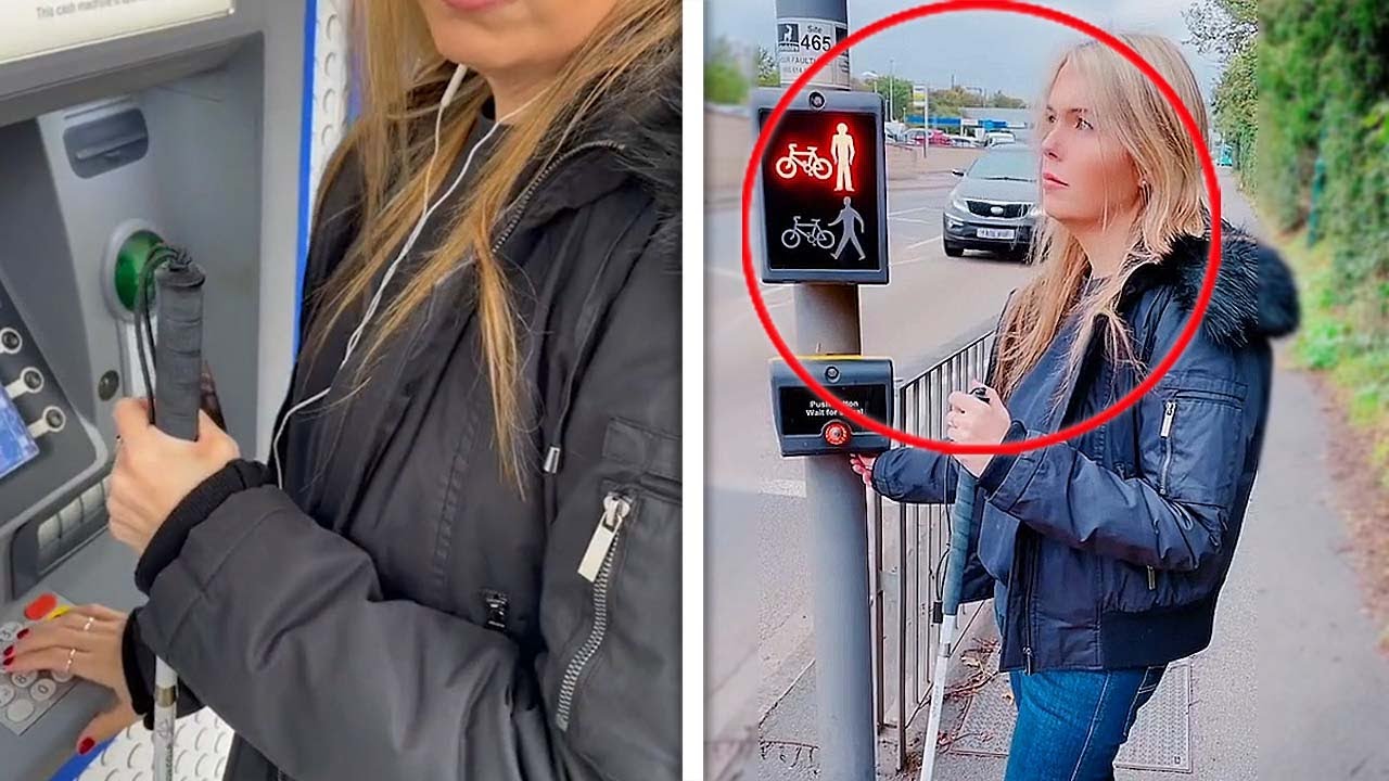 BLIND WOMAN CROSSES THE STREET! (Watch What Happens Next)