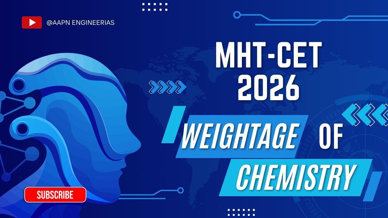 CHEMISTRY CHAPTERWISE WEIGHTAGE FOR MHT-CET 2026 || SCORING TOPICS || #mhtcet2026 #chemistry #like
