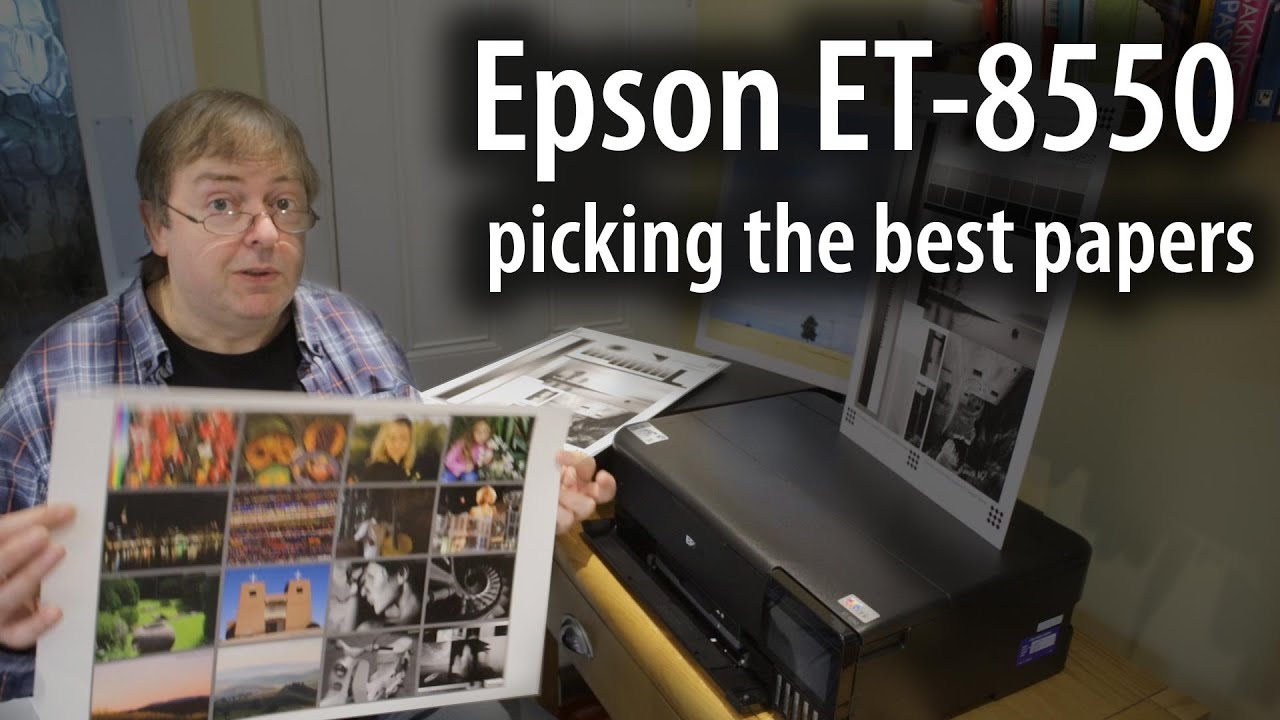 Which papers work with the ET-8550? Choose paper sample and test packs with care