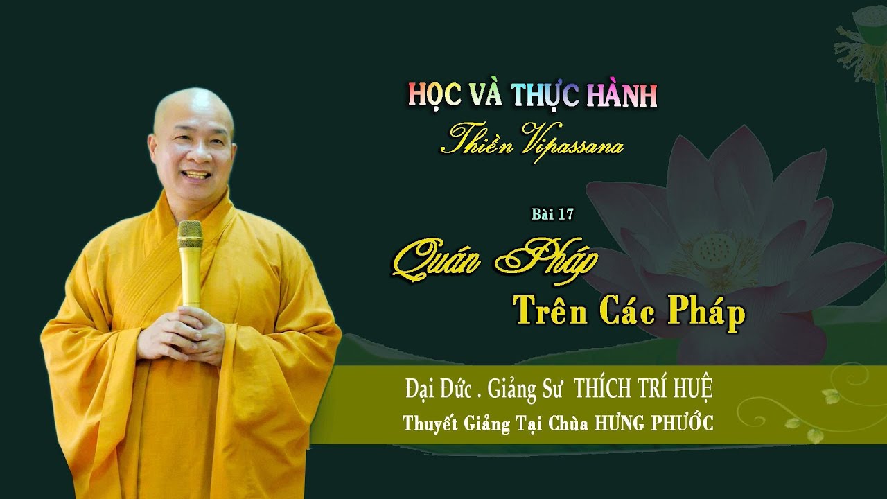 ĐẠI NIỆM XỨ - QUÁN PHÁP TRÊN CÁC PHÁP (Phần 1) || Đại Đức THÍCH TRÍ HUỆ