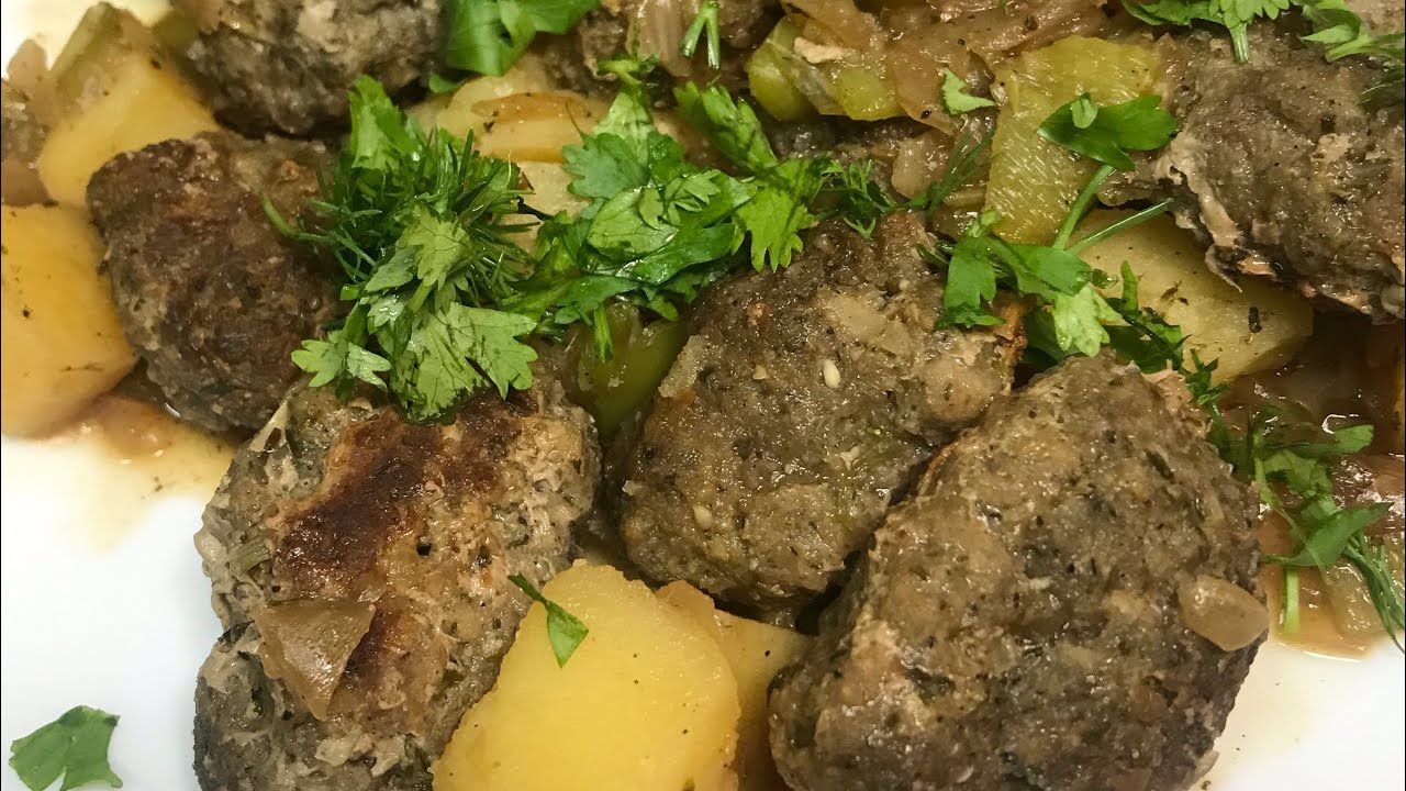كفتة ارز بالبطاطس بدون صلصة Egyptian Rice kofta recipe