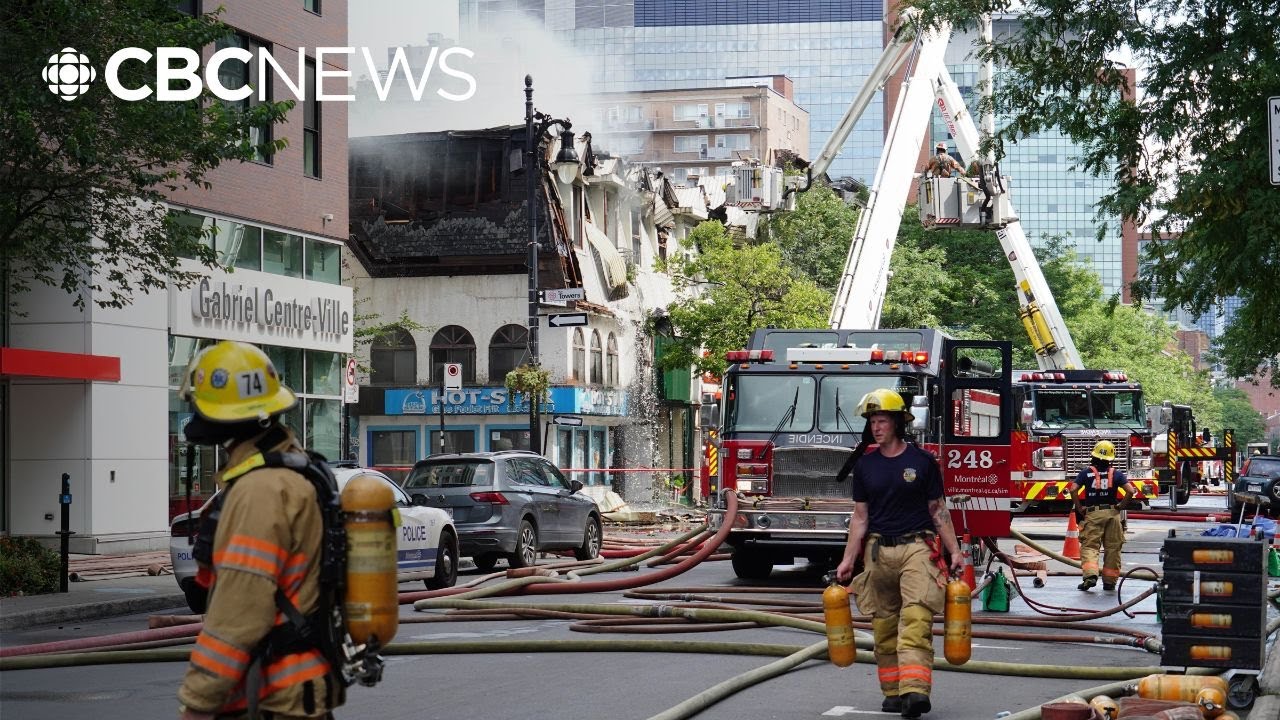 Building age, heat make extinguishing downtown Montreal fire more challenging