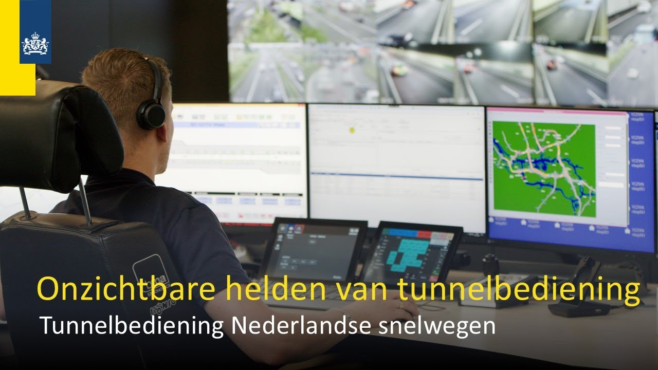Tunnelbediening in verkeerscentrale Zuidwest Nederland