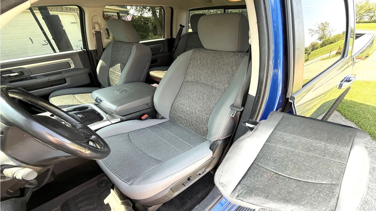 How to replace a RAM Cloth Seat Cover Fabric Replacement 2013-2018 1500 2500 3500 Aftermarket