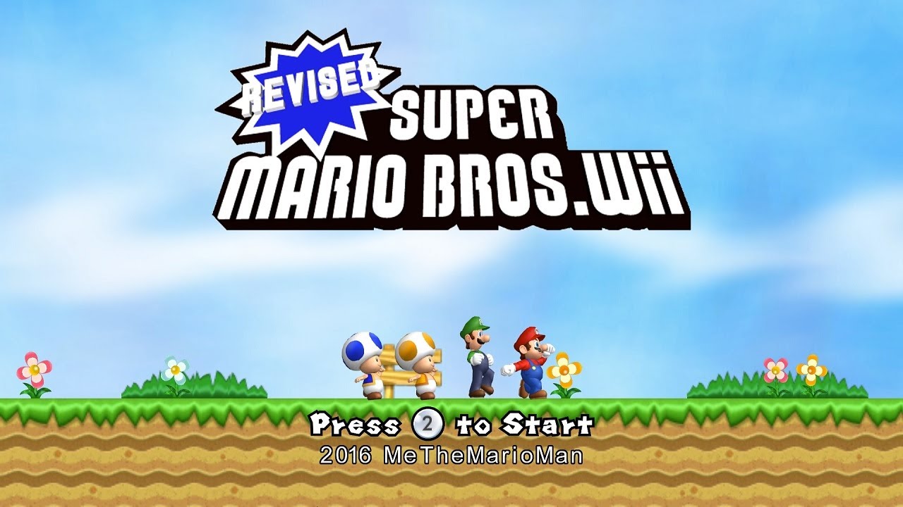 Revised New Super Mario Bros.Wii 100% Complete (No Death)