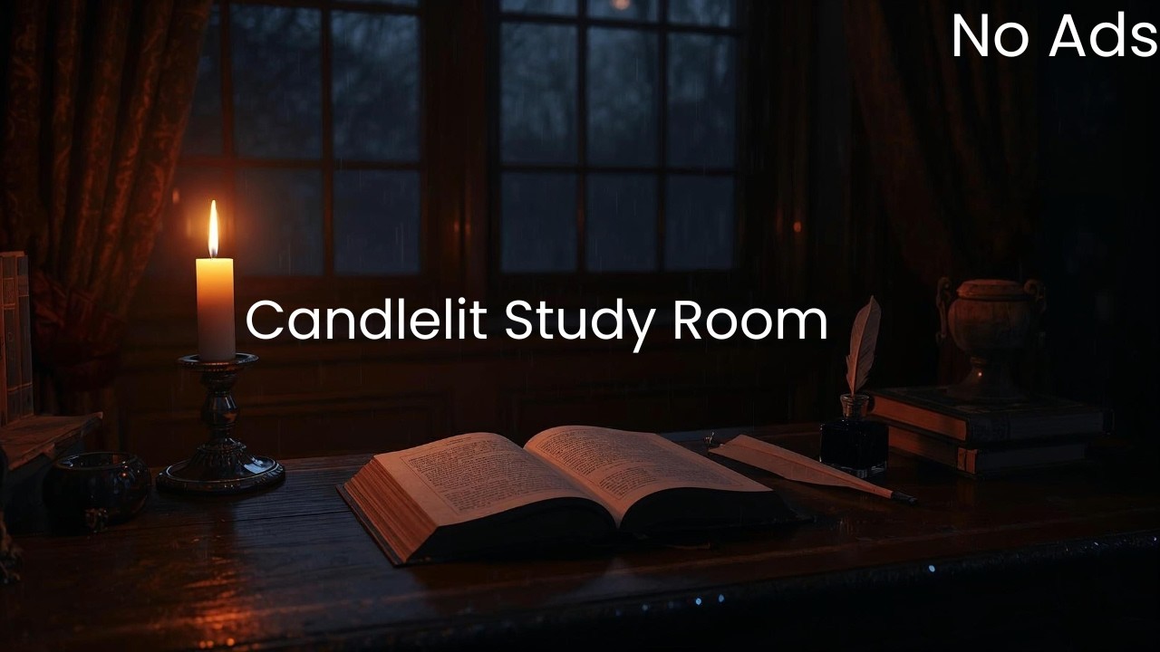 🕯️ Candlelit Study Room | Dark Academia Focus Music 📖