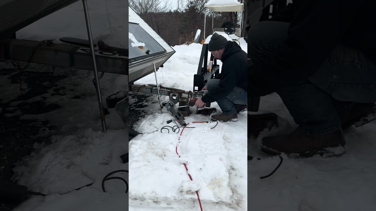 Fixing up snowmobile trailer