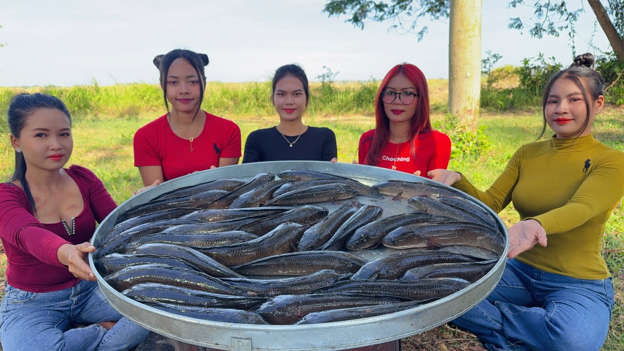 Amazing cooking fish and wash recipe in my countryside