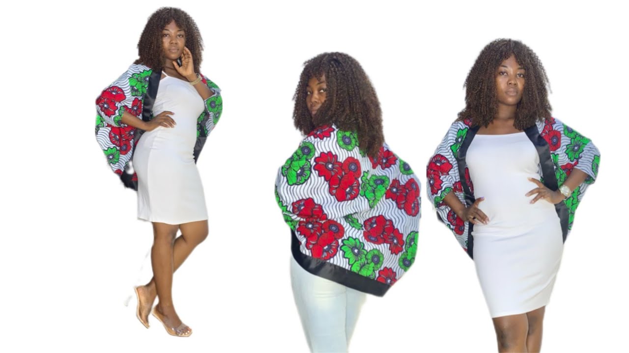 Cocoon jacket Tutorial -Quick Easy Sew Ankara Jacket with 1 yard #chiomasstitches #fashion #tutorial