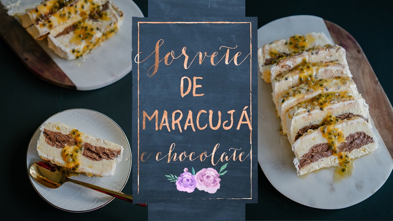 SORVETE DE MARACUJÁ E CHOCOLATE