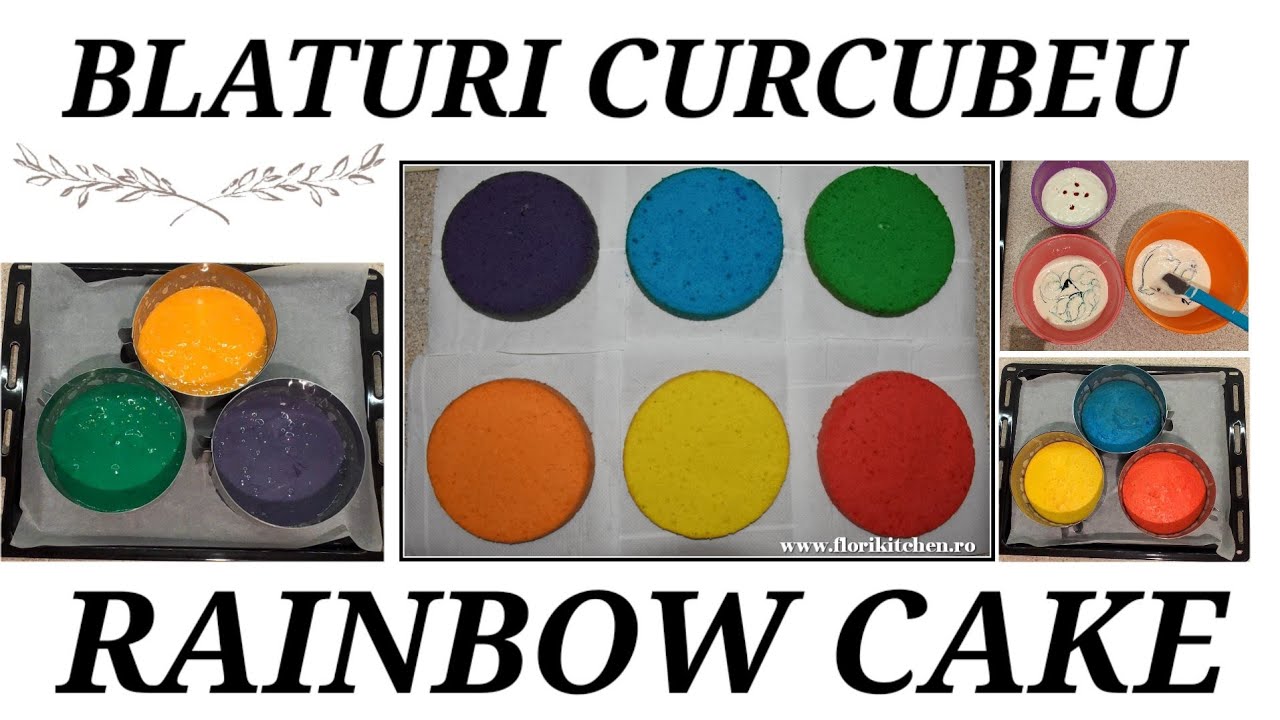 Blaturi Curcubeu | Rainbow Cake |Sponge Vanilla