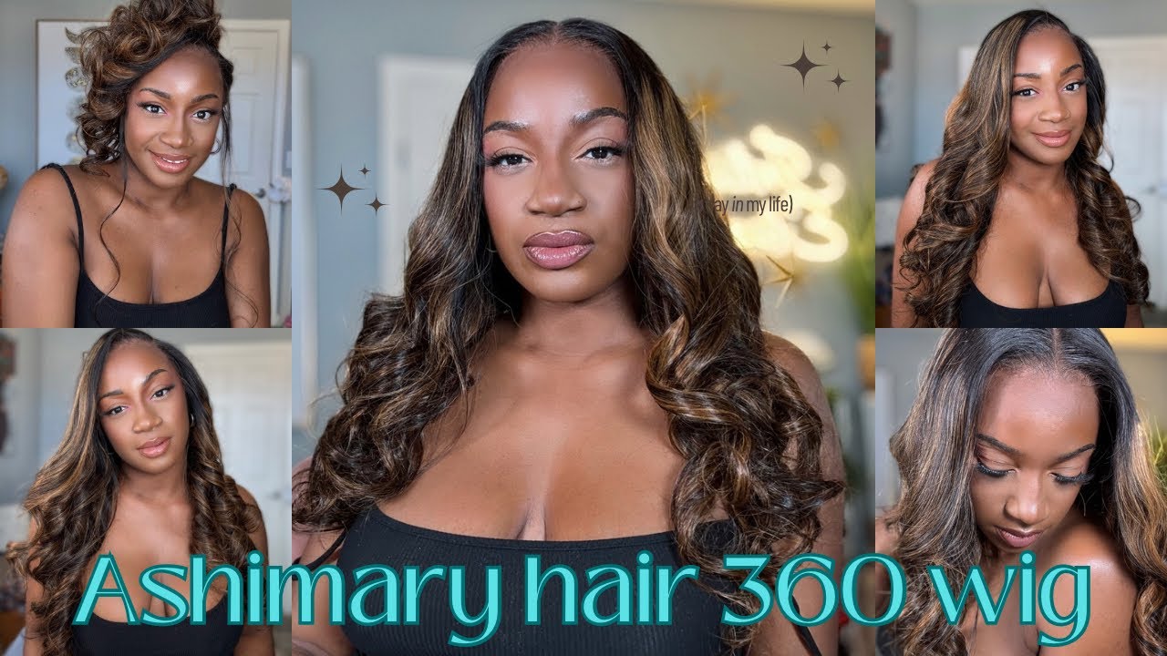 NEW Invisi-Strap 360 Lace Balayage Highlight Body Wave Wig |  3 Styles in 1 ft. ASHIMARY HAIR