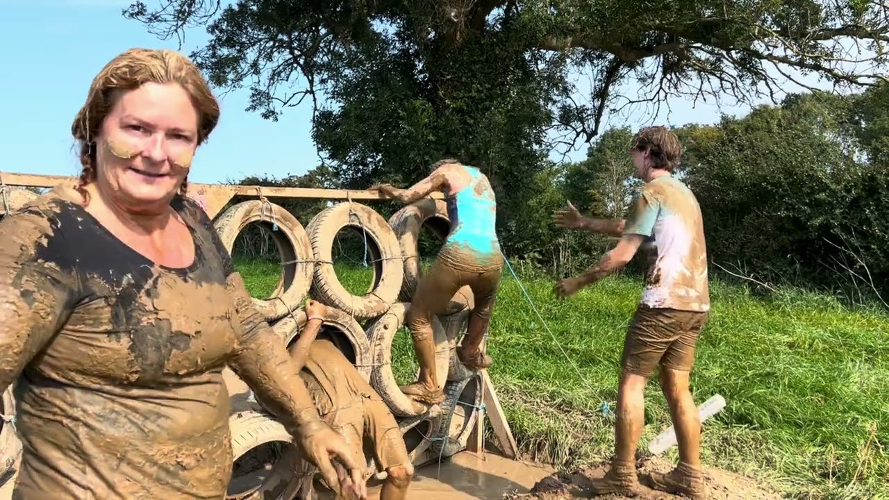 Jersey Lions Muddy Fun Run 2024 (family attempt)
