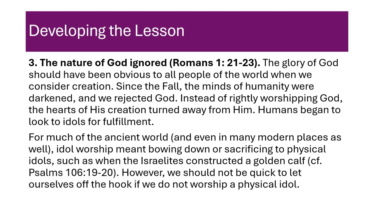 God&rsquo;s Wrath Revealed March 15, 2026. UGP Bible Expositor & Illuminator. Teaching-Heart of the Lesson