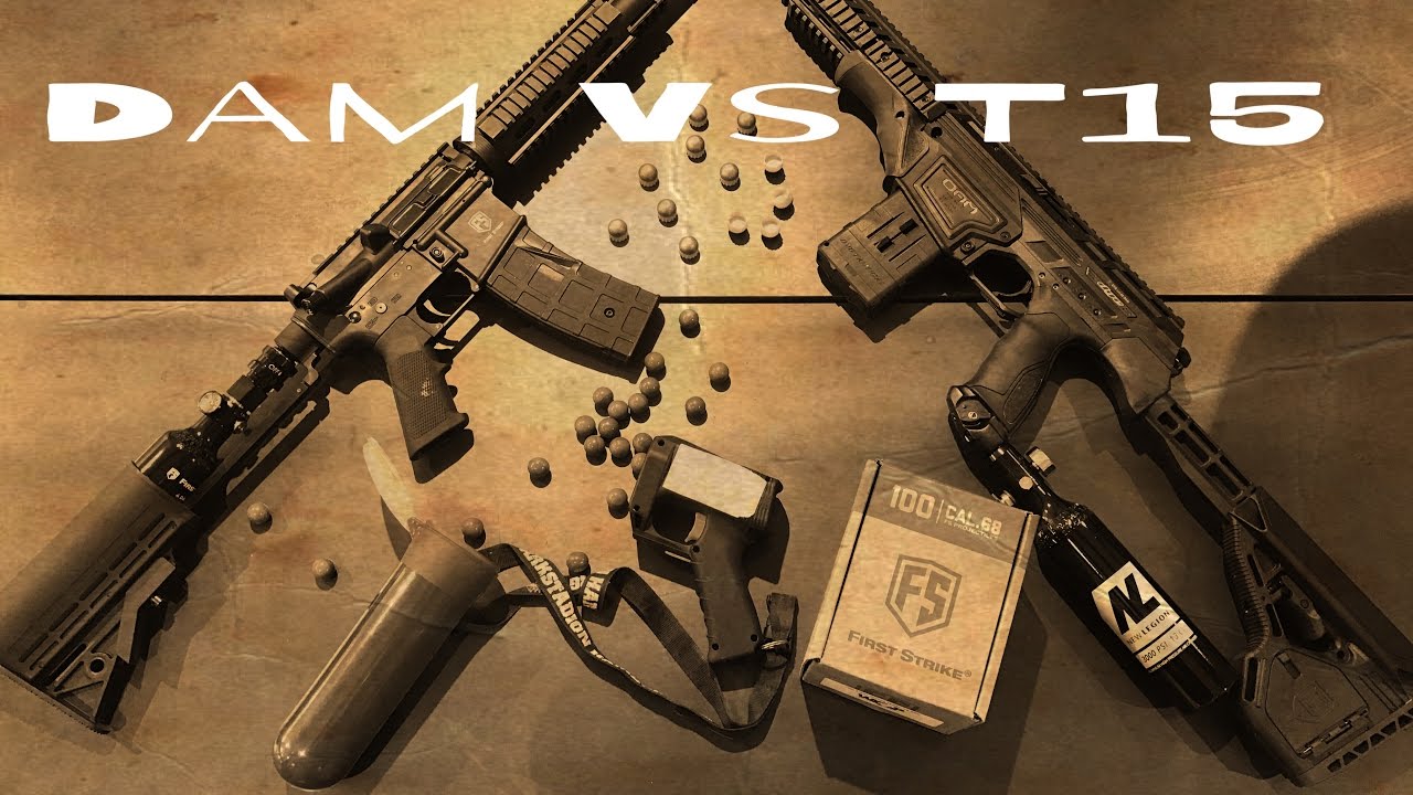 Tiberius / FirstStrike T15 vs DYE DAM mit Schusstest (german)