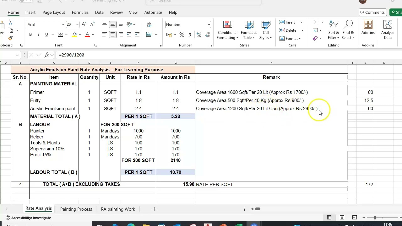 Internal Wall Painting Method & Rate Analysis Beginners to Pro in 6 Easy Steps! Part 2