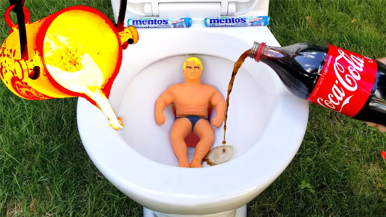 Experiment: Lava vs Toilet vs Stretch Armstrong vs Coca-Cola & Mentos