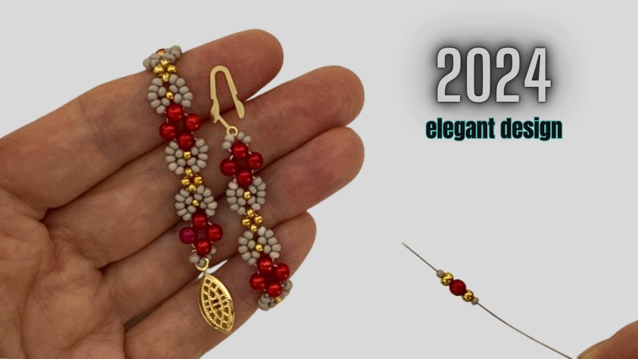 Bracelet making for beginners. Easy beaded bracelet tutorial. Beaded bracelet/Elegant design