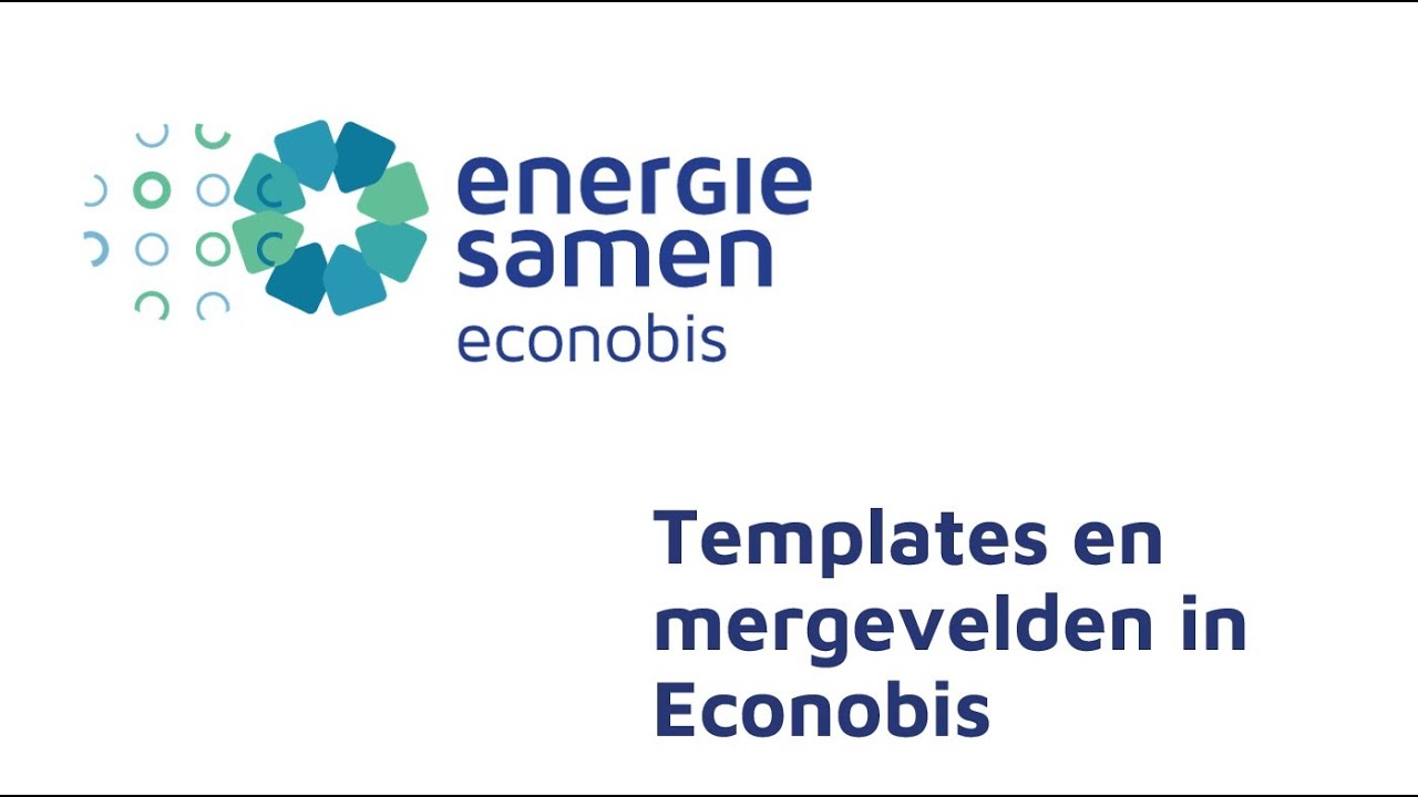 Templates en merge velden in Econobis