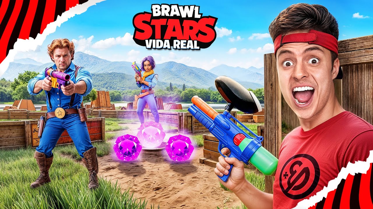 JOGUEI BRAWL STARS NA VIDA REAL!