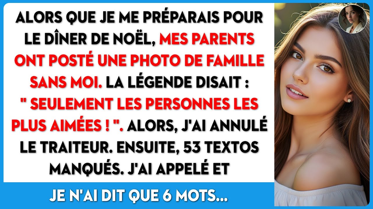 Mes parents ont posté une photo de famille sans moi. Légende : 