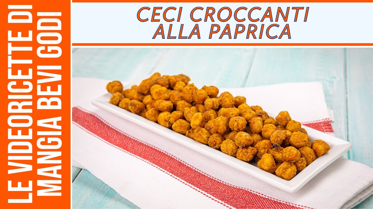 Ceci croccanti alla paprica - Snack sfiziosi, sani, vegani e facili da preparare