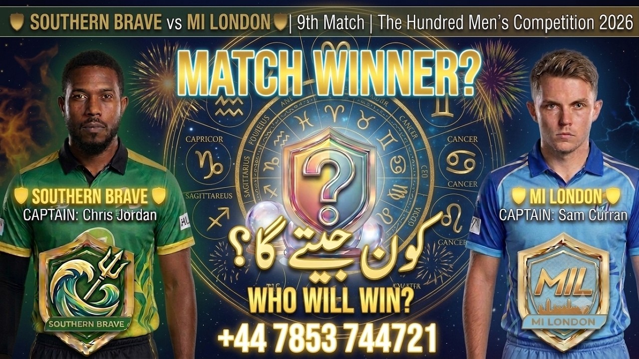 Who Will Win The Hundred Match 9? Southern Brave vs MI London Astrology Prediction | SOB vs MIL