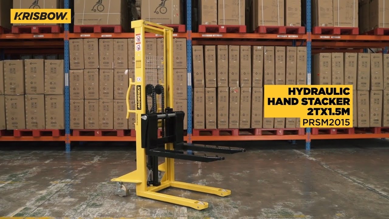 KRISBOW HYDRAULIC HAND STACKER 2TX1.5M PRSM2015